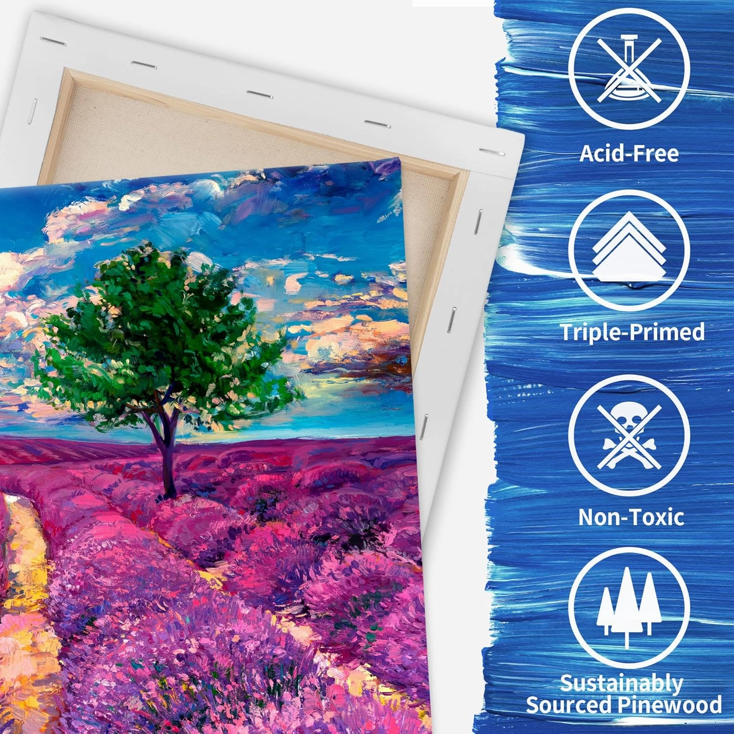 FIXSMITH Stretched White Blank Canvas - 11x14 Inch, 8 Pack, Primed,100% Cotton,5/8 Inch Profile of Super Value Pack for Acrylics,Oils & Other Painting Media