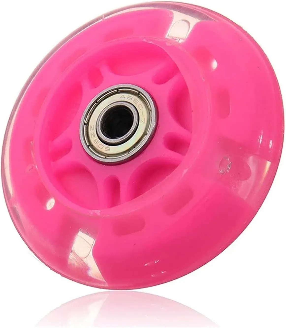 Flash Wheel Mute Wheel Children Scooter Wheel Flashing Lighting Wheel 80MM PU Wheel Compatible with Children Mini Scooter Light Kid Car Toy(Black)