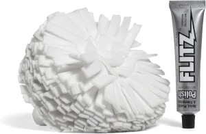 Flitz Buff Ball Car Buffer Drill Attachment with Self-Cooling Design, Never Burns and No Exposed Hardware to Prevent Scratches, Buff and Polish Any Surface, Machine Washable, 7 Inch, White