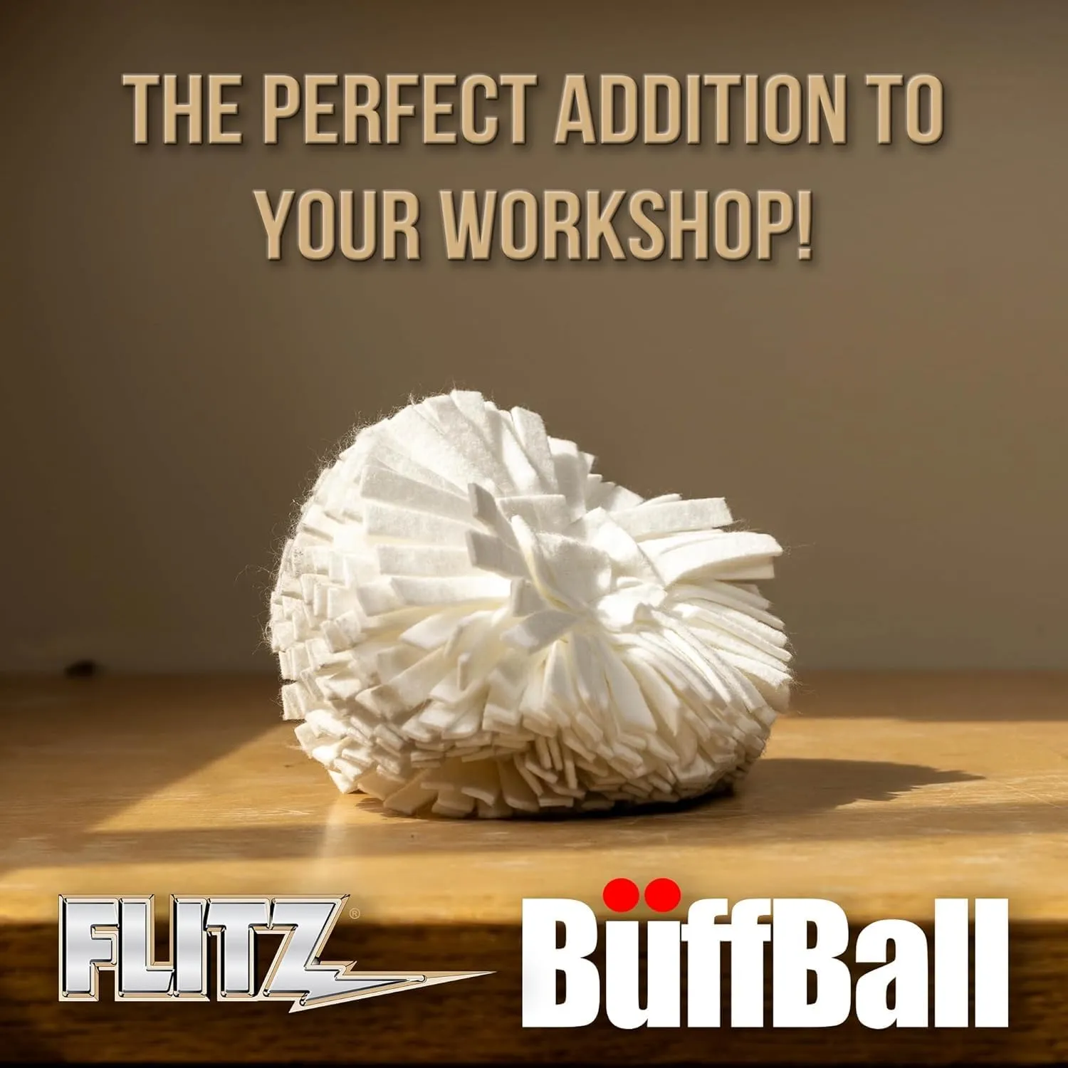 Flitz Buff Ball Car Buffer Drill Attachment with Self-Cooling Design, Never Burns and No Exposed Hardware to Prevent Scratches, Buff and Polish Any Surface, Machine Washable, 7 Inch, White