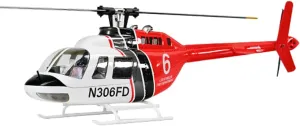 FLYWING Bell-206-V3 470-Class Military Helicopter Model for Adults, 2.4G 6CH RC Helicopter with H1 Flight Control and Beidou GPS Positioning(RNP Version/Without Battery and Transmitter)