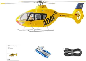 FLYWING EC135 470-Class 2.4G 6CH RC Helicopter Model for 16 , Detachable 4 Rotor Blades with H1 Flight Controller and Beidou GPS(PNP Version)