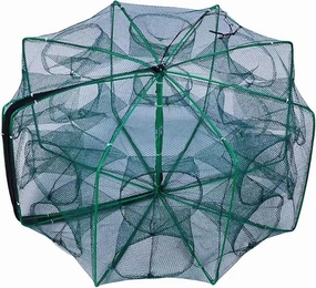 Foldable Bait Trap Fishing Net - Hand Cast Cage for Catching Fish Shrimp Crab Crawfish