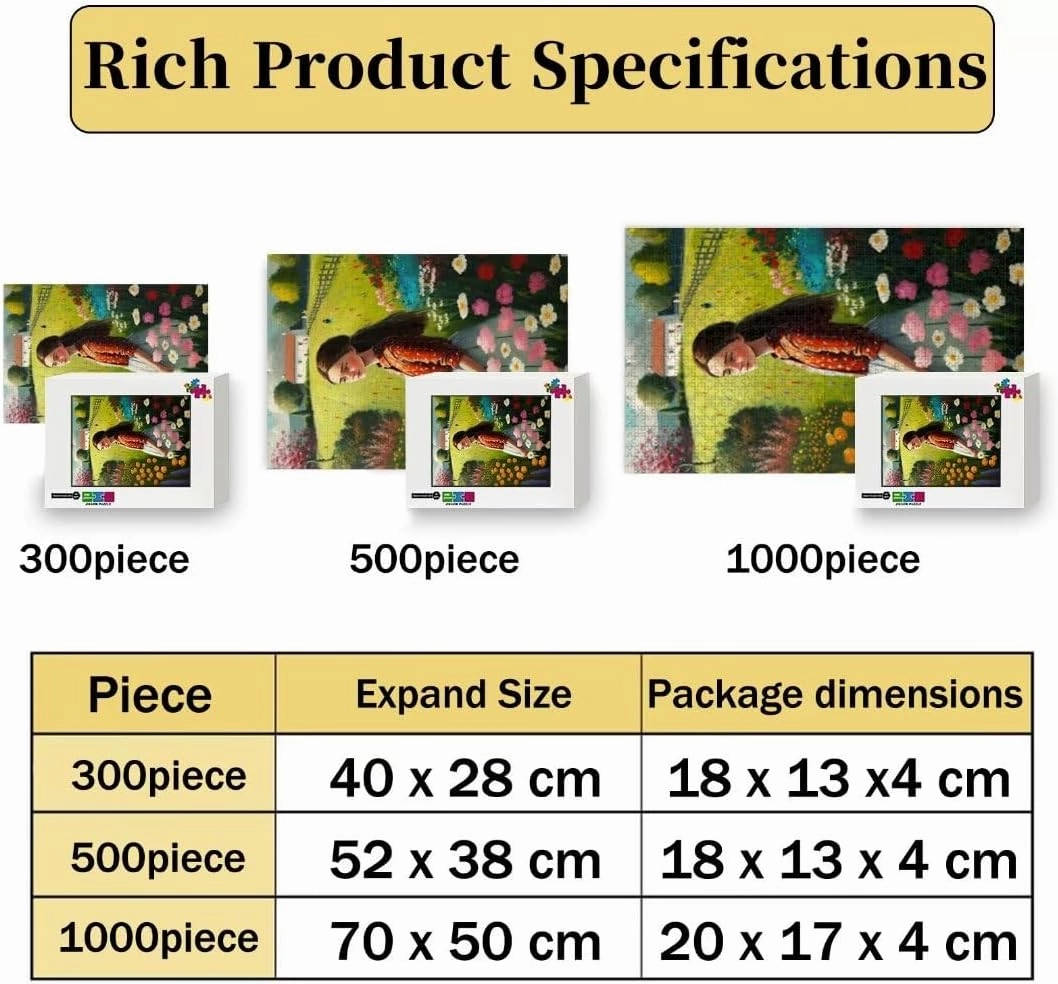 Framable 500 Piece Jigsaw Puzzle for Adults - Oil Painting Style Peacock Opens Its Screen 3 ​Safe Wooden Jigsaw Puzzle - Interactive Fun Puzzle for Family - DIY Home Deco
