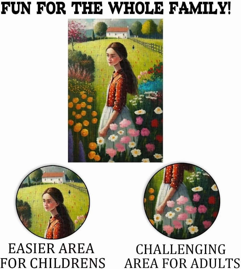 Framable 500 Piece Jigsaw Puzzle for Adults - Oil Painting Style Peacock Opens Its Screen 3 ​Safe Wooden Jigsaw Puzzle - Interactive Fun Puzzle for Family - DIY Home Deco