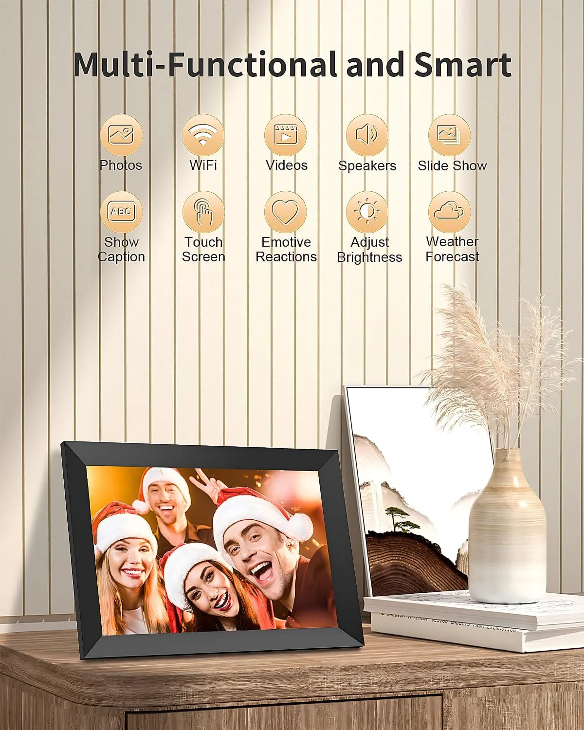Frameo Digital Picture Frame, 10.1 Inch Smart WiFi Digital Photo Frame Electronic with 1280x800 HD IPS Touch Screen, Share Photo/Video via Frameo App, for Christmas, Graduation, Birthday