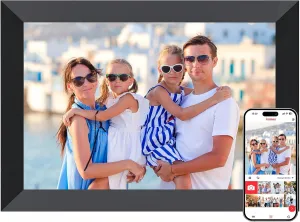 Frameo Digital Picture Frame, 10.1 Inch Smart WiFi Digital Photo Frame Electronic with 1280x800 HD IPS Touch Screen, Share Photo/Video via Frameo App, for Christmas, Graduation, Birthday