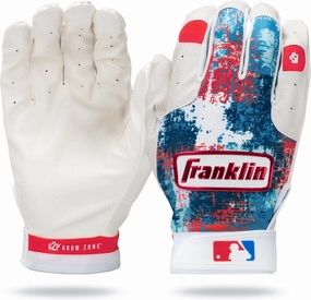 Franklin Sports MLB Youth Teeball Batting Gloves - Flexible Pro Kids Baseball   Softball Gloves for Boys   Girls