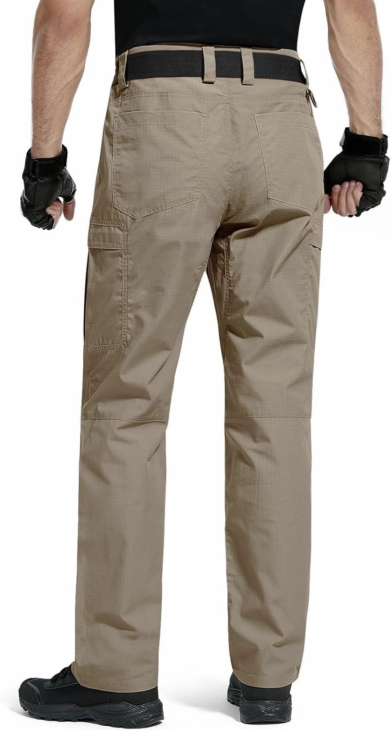 FREE SOLDIER Men's Cargo Pants Water Resistant Ripstop Tactical Pants for Men Work Pants Lightweight Outdoor Hiking Pants Men