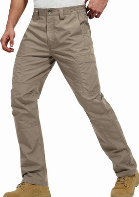 FREE SOLDIER Men's Cargo Pants Water Resistant Ripstop Tactical Pants for Men Work Pants Lightweight Outdoor Hiking Pants Men