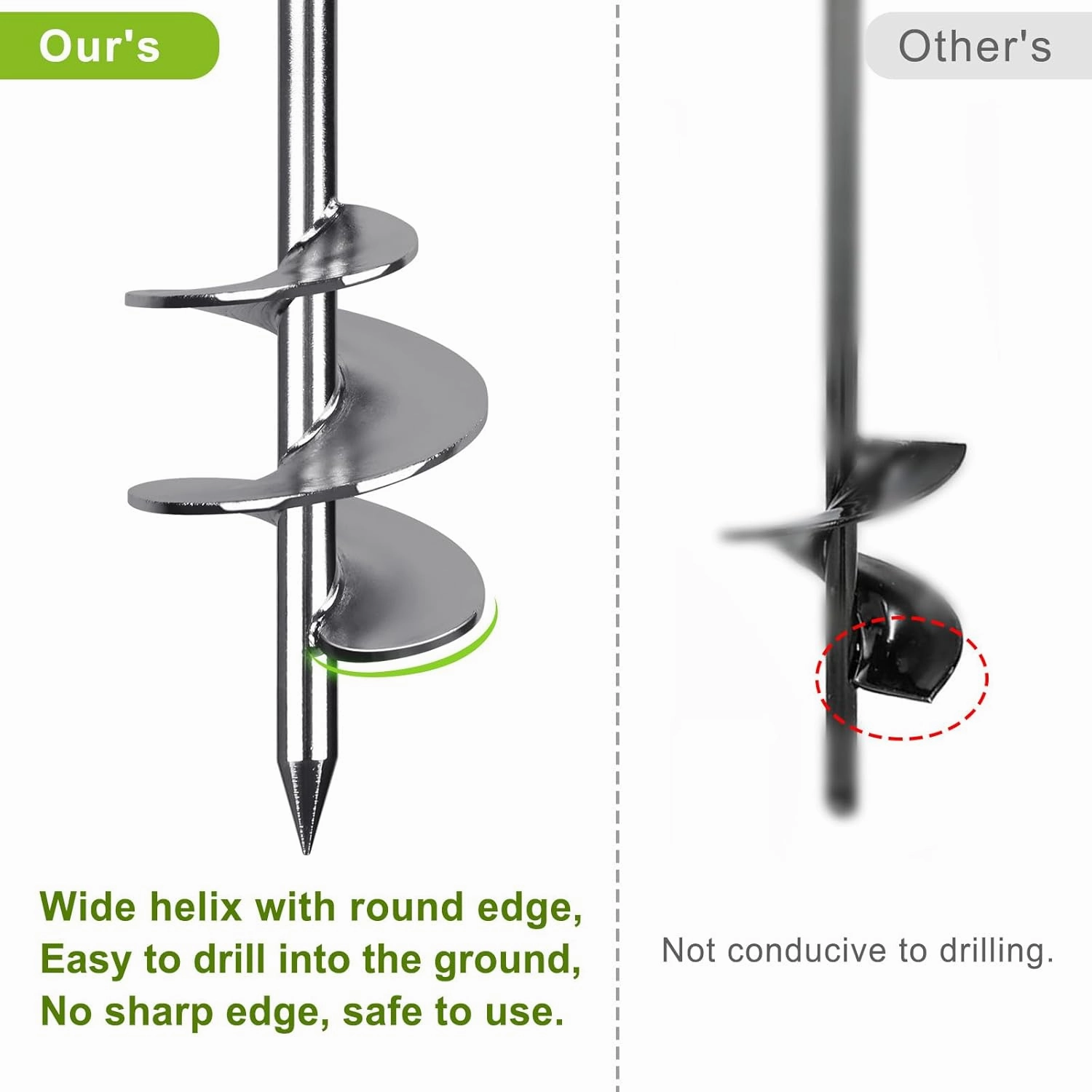 Fully Welded Ground Trampoline Anchors, 18'' Spiral Mobile Home Anchors, 4pcs Earth Anchor Heavy Duty Shed Anchor Kit with Straps for Securing Swing Sets, Animals, Trees, Tents, Shed, Carport