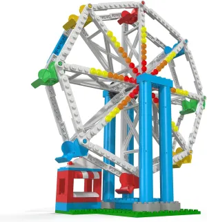 Fun Fair Ferris Wheel - 227 Pieces, Brick Building Set, Amusement Park Ride Model, Promotes STEM Learning