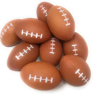 Funiverse Bulk 25 Pack 4" Foam Football Stress Ball - Perfect Tailgating Party Decoration or Favor