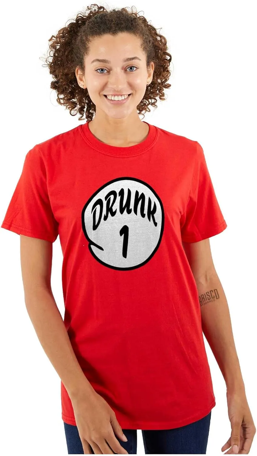 Funny Drunk Number 1 Drinking Humor Graphic T Shirt Men or Women