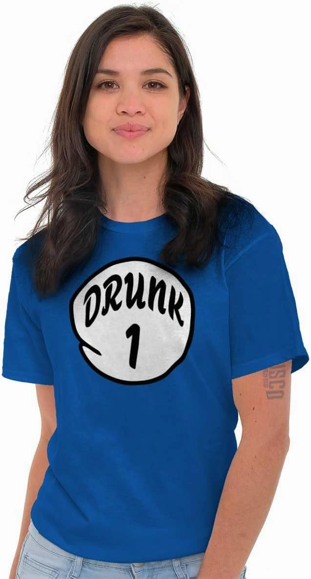 Funny Drunk Number 1 Drinking Humor Graphic T Shirt Men or Women