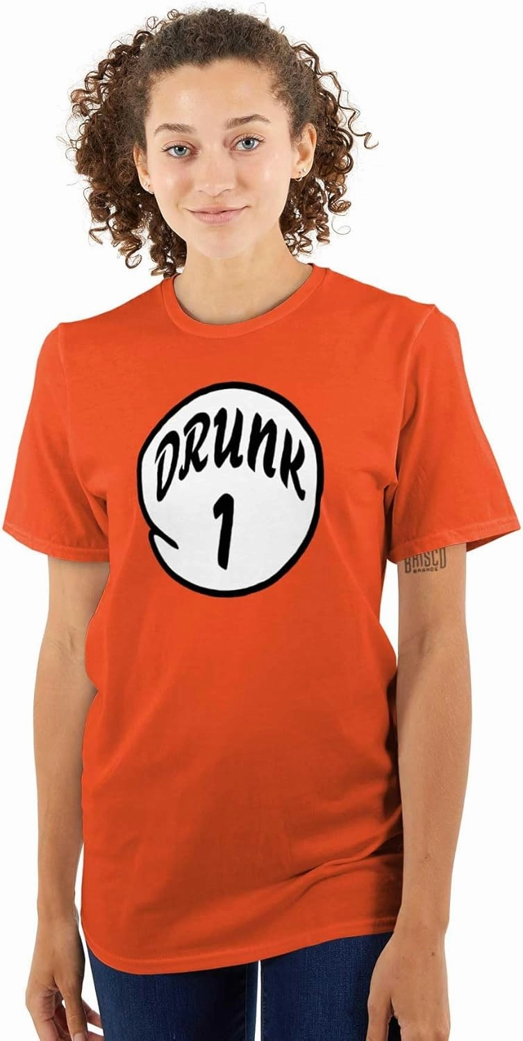 Funny Drunk Number 1 Drinking Humor Graphic T Shirt Men or Women