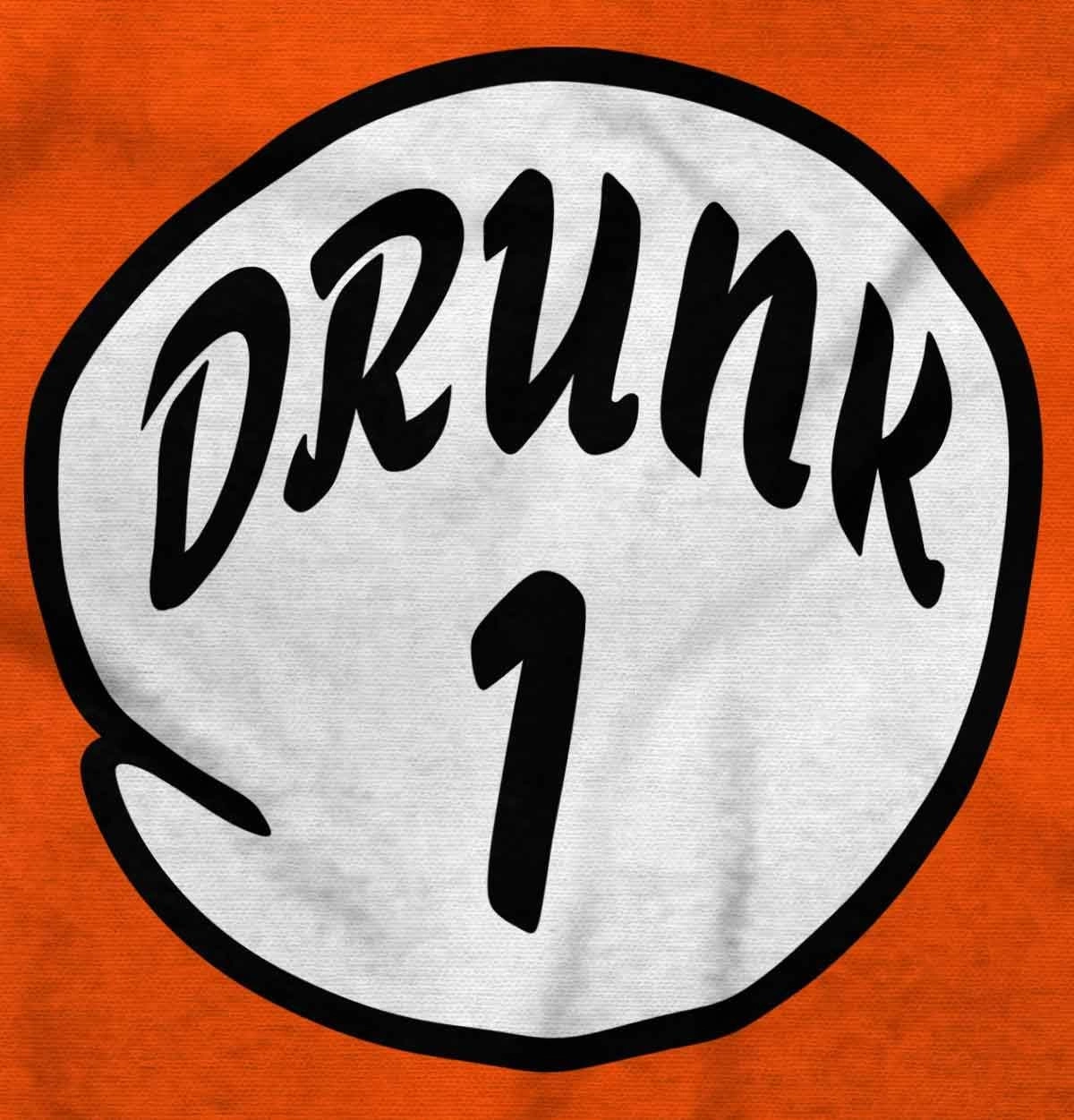 Funny Drunk Number 1 Drinking Humor Graphic T Shirt Men or Women