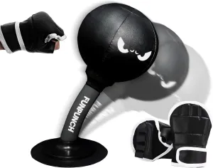 FUNPUNCH Rage Bag - Elite Boxing Training Mini Punching Bag for Advanced, Aspiring Boxers - Small, Portable Desk Punching Bag Punching Ball for Skills and Stress Relief (Black)