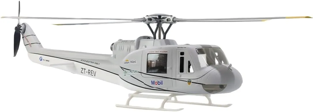 FunXylophy RC Helicopter for Adults,Fly Wing UH1-V4 Huey 470-Class, 2.4G 6CH RC Military Helicopter with GPS Positioning Four Flight Modes, Aircraft for Beginners (Model 1 & 2 Switchable)