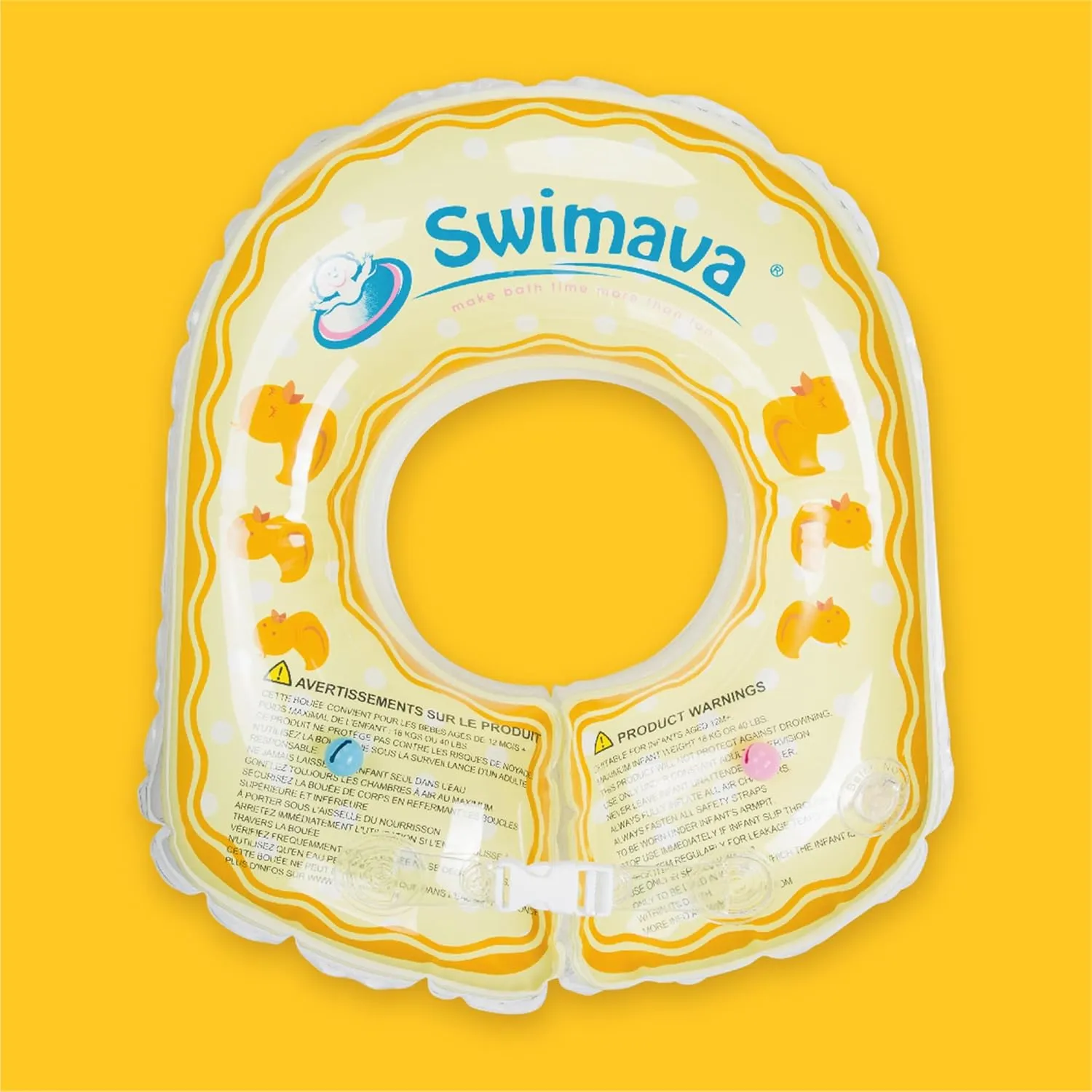 G2 Baby Body Ring in Gift Box (9 Months to 3 Years) - First Swim Kit Comfy Inflatable Swim Float for Toddlers, Pool & Beach Floatie, Safety-Tested Water Tube (Yellow Duckie)