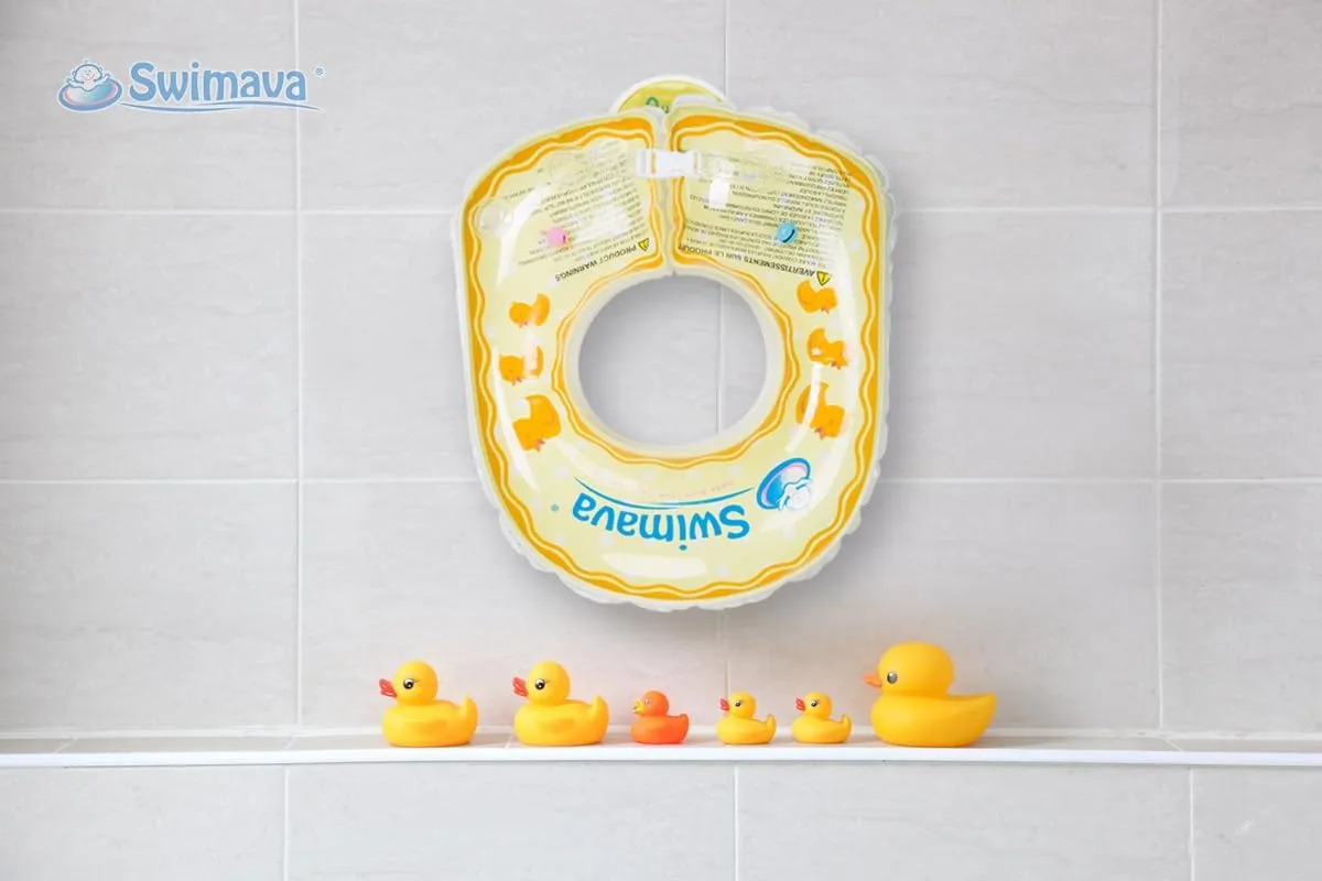G2 Baby Body Ring in Gift Box (9 Months to 3 Years) - First Swim Kit Comfy Inflatable Swim Float for Toddlers, Pool & Beach Floatie, Safety-Tested Water Tube (Yellow Duckie)