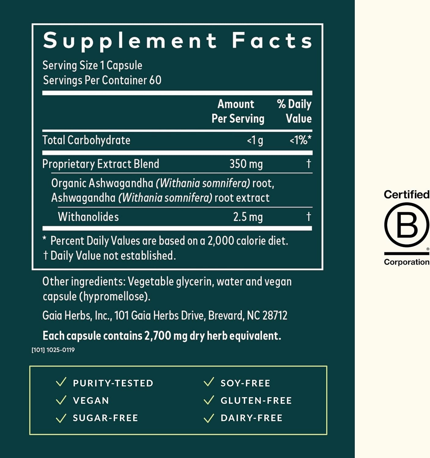 Gaia Herbs Ashwagandha Root - Made with Organic Ashwagandha Root to Help Support a Healthy Response to Stress, the Immune System, and Restful Sleep - 60 Vegan Liquid Phyto-Capsules (30-Day Supply)