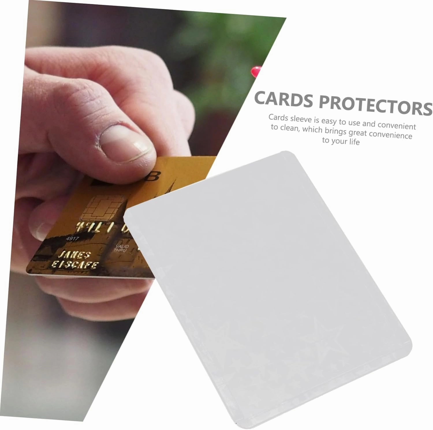 Garneck 50pcs Portable Card Sleeves Transparent Protective Card Holders Simple for Photos Game Tear-Resistant for Collection Storage