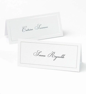Gartner Studios Platinum Foil Border Printable Place Cards, Party Supplies, 210 GSM, 48 Count, Standard, (83003)