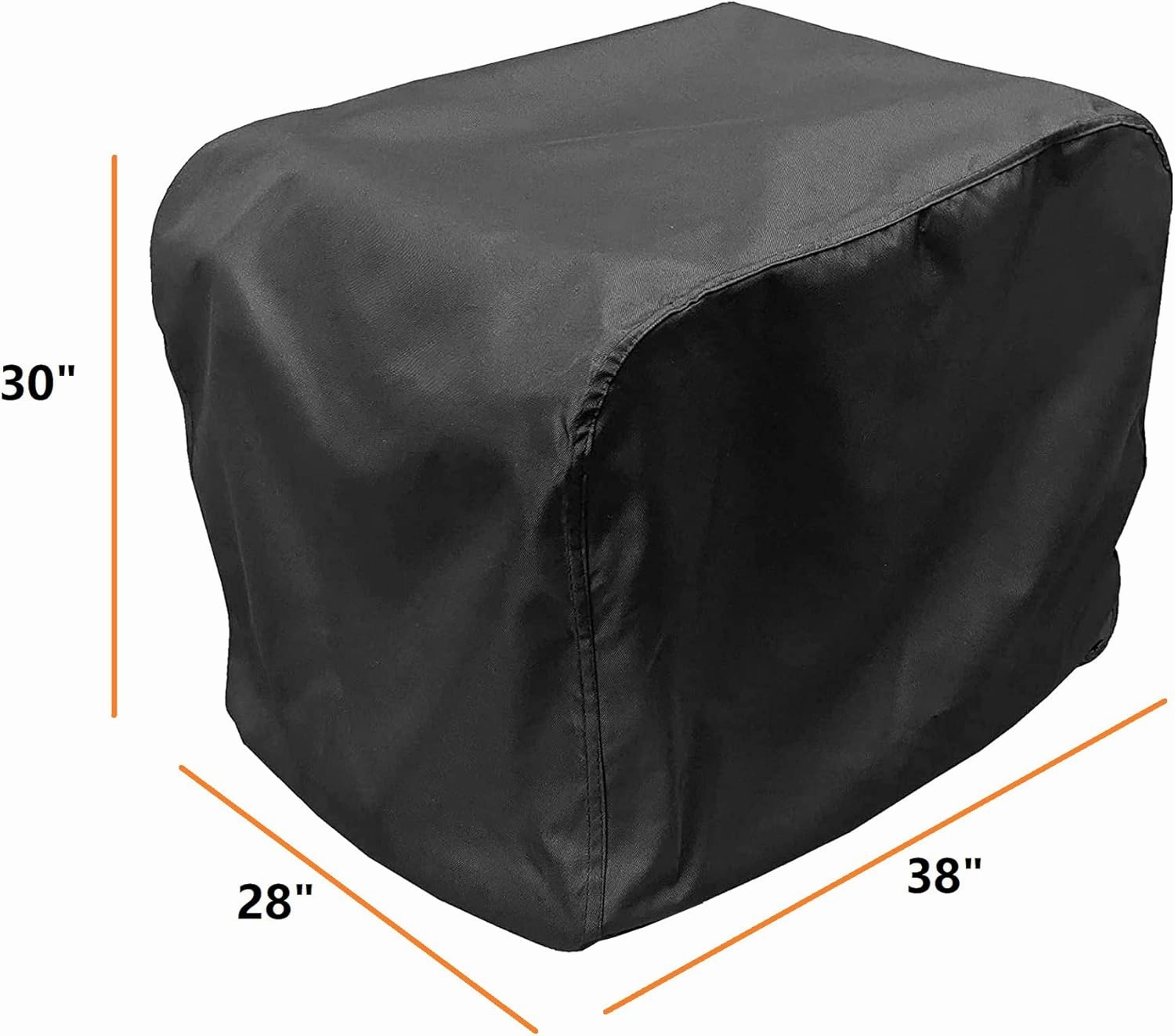 Generator Cover Waterproof, Heavy Duty Thicken 600D Polyester with Elastic Drawstring, Weather/UV Resistant Generator Cover for Universal Portable Generators 5500-15000 Watt (38''L x 28''W x 30''H)