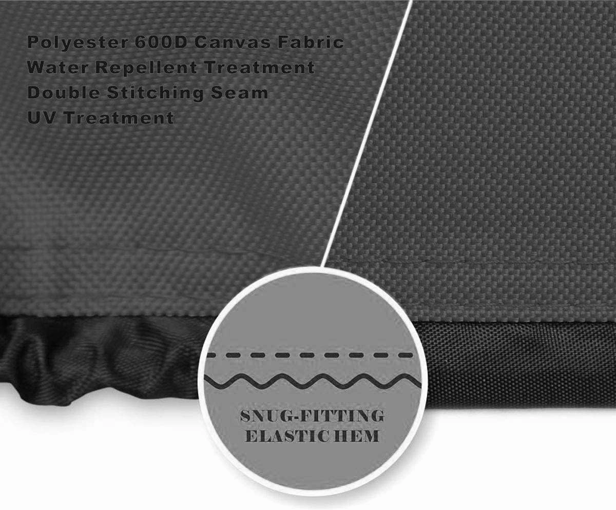 Generator Cover Waterproof, Heavy Duty Thicken 600D Polyester with Elastic Drawstring, Weather/UV Resistant Generator Cover for Universal Portable Generators 5500-15000 Watt (38''L x 28''W x 30''H)