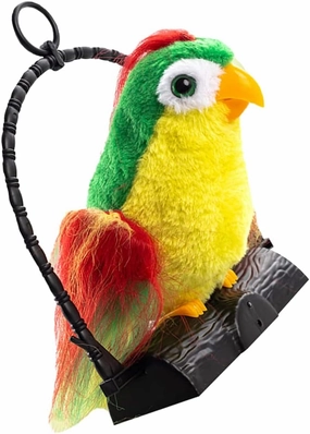 generic Electric Talking Parrot Repeats What You Say Speaking Parrot Toys Multifunctional Electric Plush Pronunciation Parrot Bedroom Hanging Decor Recording Parrots (No Battery)