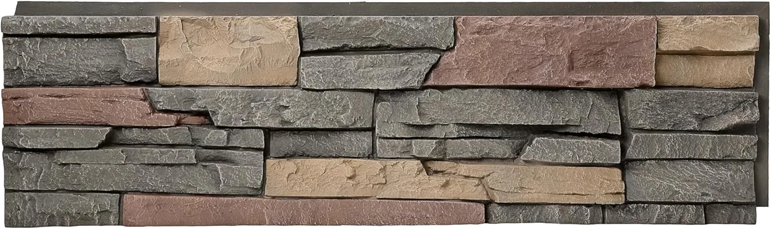 GenStone Faux Stacked Stone Panel 41" x 11.25" in Stratford Color for Do It Yourself Friendly Home Improvement Projects