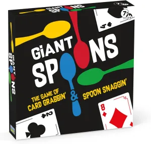Giant Spoons, Card Games for Kids - Spoons Game, Deck of Cards, Fun Family Games for Kids and Adults, Playing Cards, Game Night, Travel Games, 3-6 Multi-Player Card Game, Games for Adults, Ages 7 