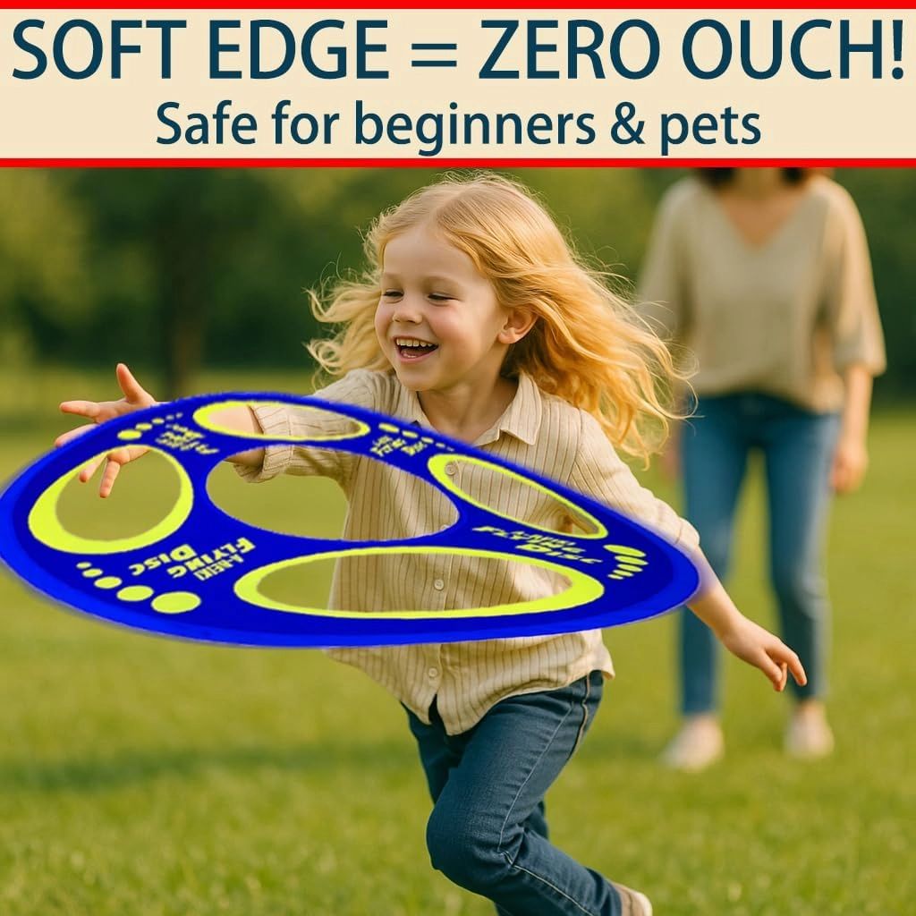 Giant Flying Disc Soft, Foldable & Floats in Air - Encourage Outdoor Play & Family Fun - Great for Kids, Parent-Child Interaction, and School Activities