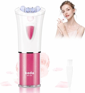Glabrouse Skin Epilator, Epilators Hair Removal for Women, Facial Hair Remover with LED, Glide Epilator for Women Face Arm Bikini Area Legs Underarm, Cordless Electric Lady Shaver, Portable Epilator