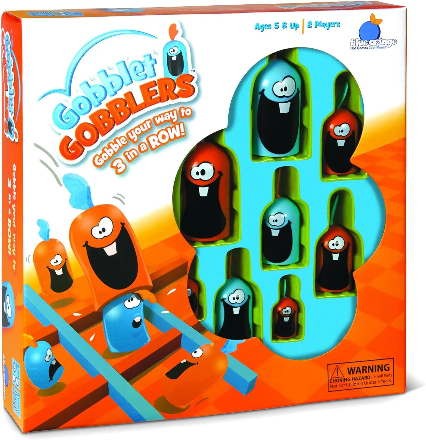 Gobblet Gobblers (Plastic), Tic Tac Toe Strategy Board Game, Award Winning Kids and Family Friendly Educational Board Game, 2 Players, Ages 5 , by Blue Orange Games