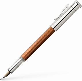 Graf von Faber-Castell 145540 Faber-Castell Fountain Pen, Medium, Medium Point, Classic Collection, Pernambuco, Platinum Coating