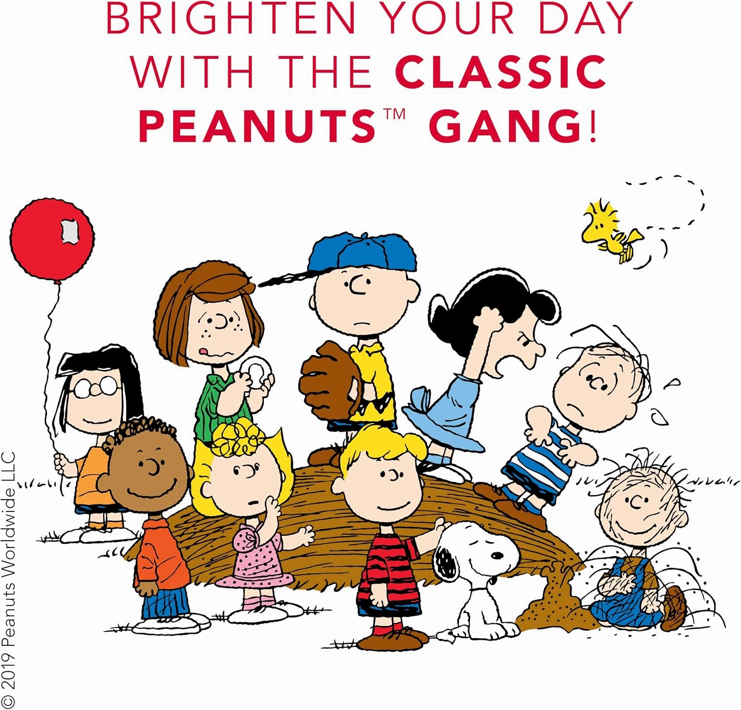 Graphique Peanuts Typewriter Boxed Notecards, 16 Snoopy at Typewriter Cards Embellished with Glitter, with Matching Envelopes and Storage Box, 3.25" x 4.75"
