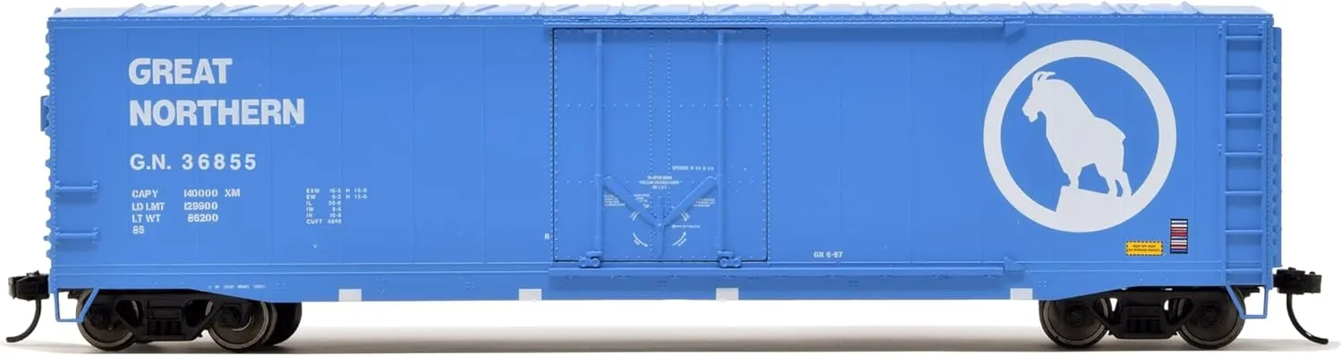 Great Northern Railroad Box Car with Plug Door Running Number #36855 HO Scale Train Rolling Stock HR6634A