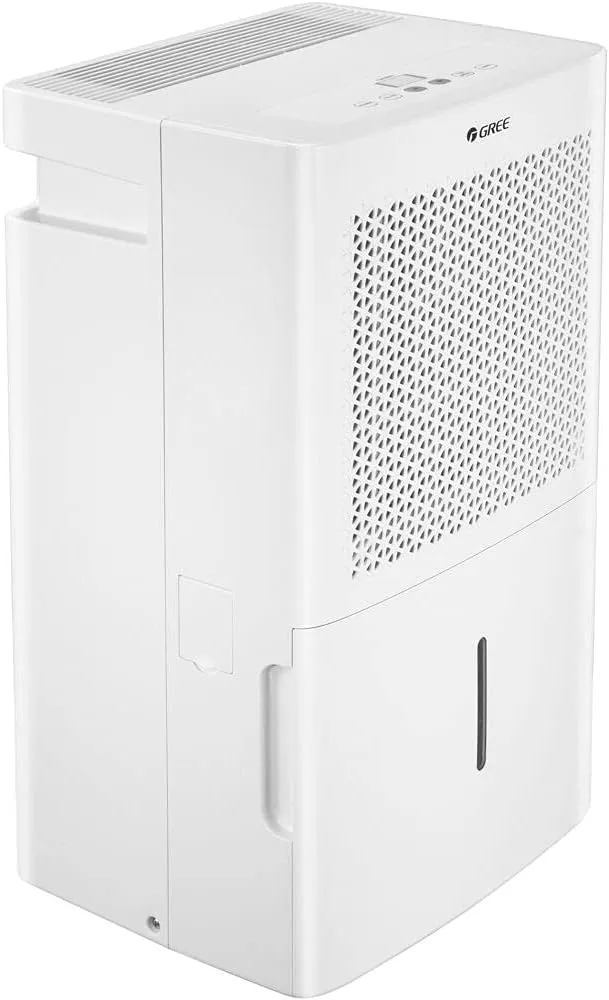 Gree Energy Star 50-Pint Portable Dehumidifier, Removes Moisture in Garages, Basements, Living Rooms, Large Areas up to 4,500 Sq.Ft., LED Display, Removable Tank