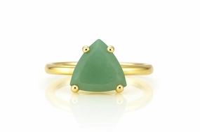 Green Aventurine Ring in 14K Gold-Filled Band - Fashion, Bridal, or Proposal Jewelry - Comes with Elegant Gift Box