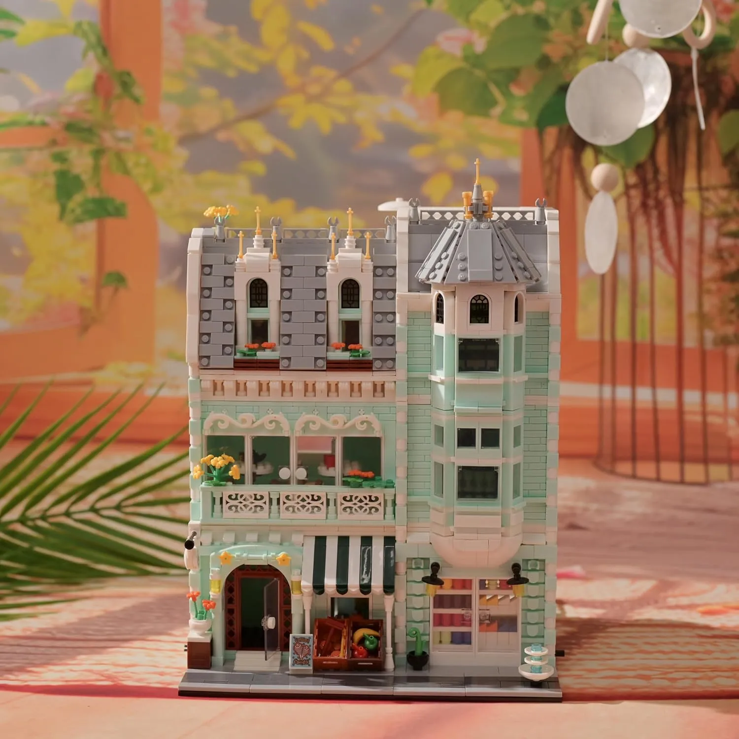 Grocery Store Mini Building Blocks Set with LED Lights,3 Levels City Modular Architecture,MOC Creative Model Set,Construction Toy for Adult(2225 Pcs)
