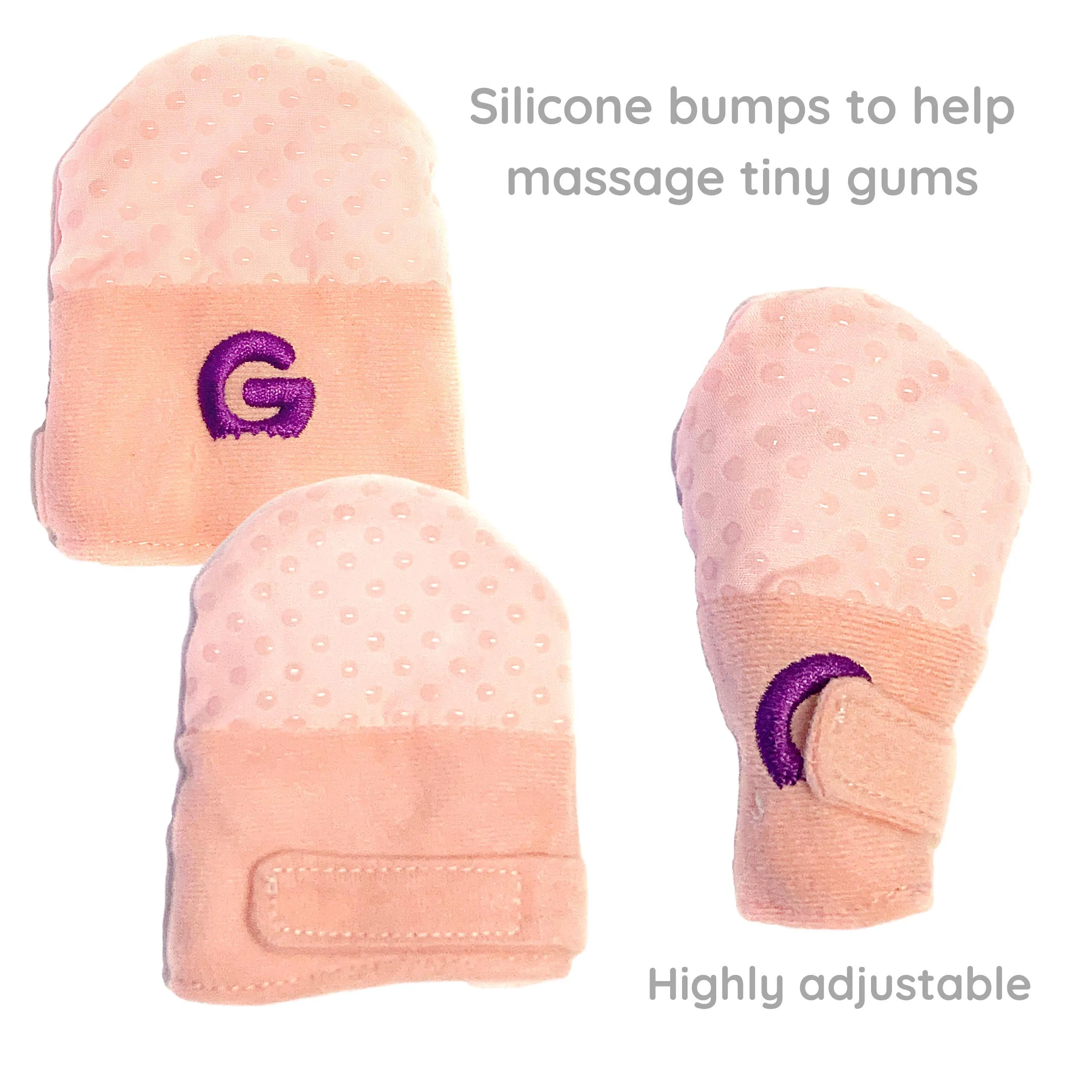 Gummee Starter Pack (Pink mitts, Gummee Glove Black/White and Orange Heart)