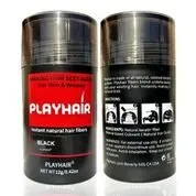 Hair Building Fibers with Natural Keratin to Conceal Instantly for Thinning Hair, Bald spot & Cover Up Hair Loss to Add Volume for Full & Thick Hair for Men & Women by PLAYHAIR (Black) … (1) (3) (3)