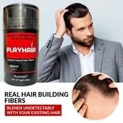 Hair Building Fibers with Natural Keratin to Conceal Instantly for Thinning Hair, Bald spot & Cover Up Hair Loss to Add Volume for Full & Thick Hair for Men & Women by PLAYHAIR (Black) … (1) (3) (3)