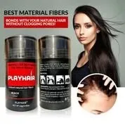 Hair Building Fibers with Natural Keratin to Conceal Instantly for Thinning Hair, Bald spot & Cover Up Hair Loss to Add Volume for Full & Thick Hair for Men & Women by PLAYHAIR (Black) … (1) (3) (3)