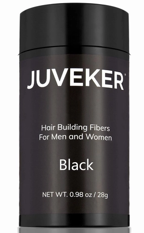 Hair Building Fibers Instantly Conceal Thinning Hair and Bald Spots for Men & Women (Large 28 Grams Bottle) - Undetectable, Washes Away, For All Hair Types, No Animal Byproducts (Black)