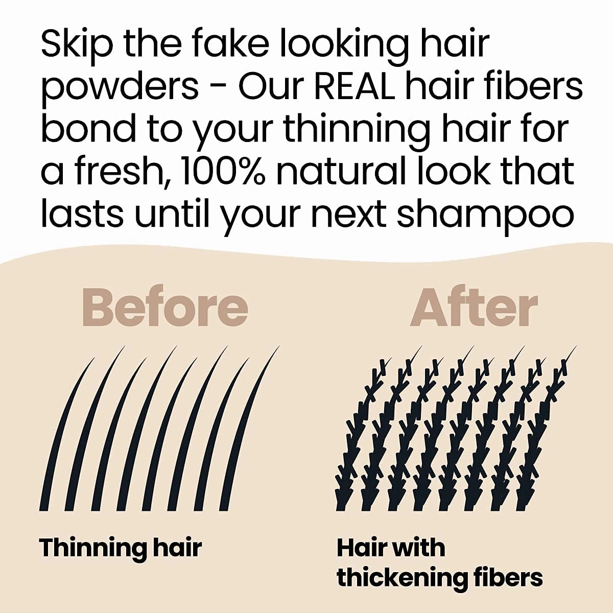 HAIR ILLUSION - 100% Natural Human Hair Fibers *Not Synthetic* For Men & Women, Premium Hair Building Formulation, Large 38g Bottle (brown)