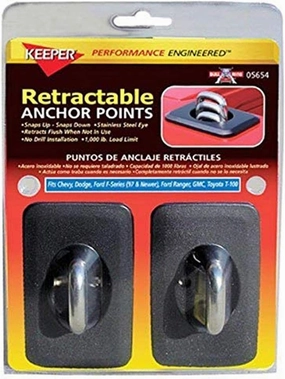 HAMPTON PROD Keeper Keeper - Bull Ring Universal Retractable Anchor Points, 2 Pack