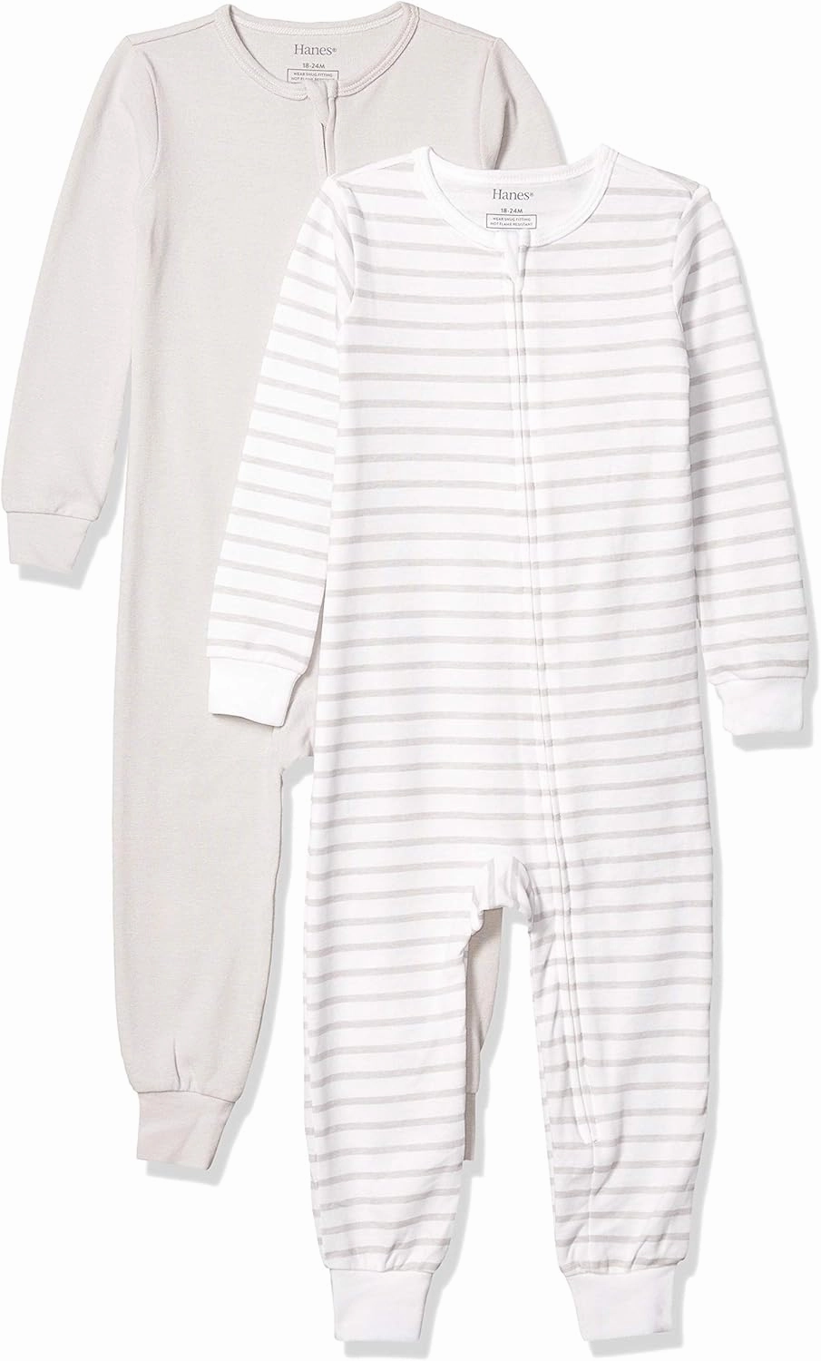 Hanes Baby Boys' Ultimate Baby Zippin 2 Pack Sleep and Play Suits